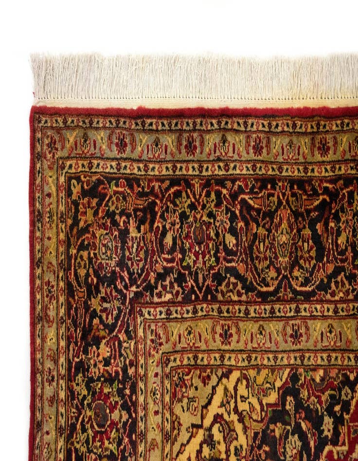 Detail image of  6' 8 x 9' 10  Hand Knotted Kashan Persian Wool Rug