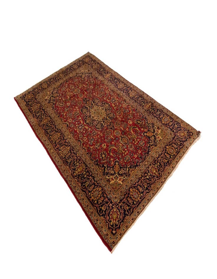 Detail image of  6' 6 x 9' 11 Kashan Wool Rug