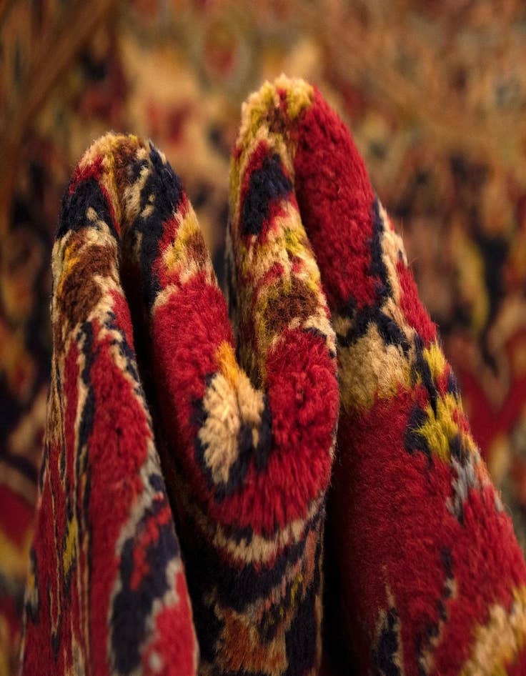 Detail image of  6' 6 x 9' 11 Kashan Wool Rug