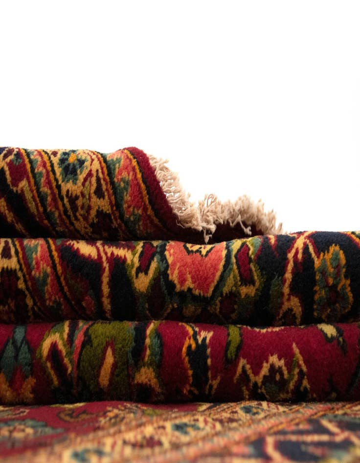 Detail image of  7' 10 x 12'  Hand Knotted Kashan Persian Wool Rug