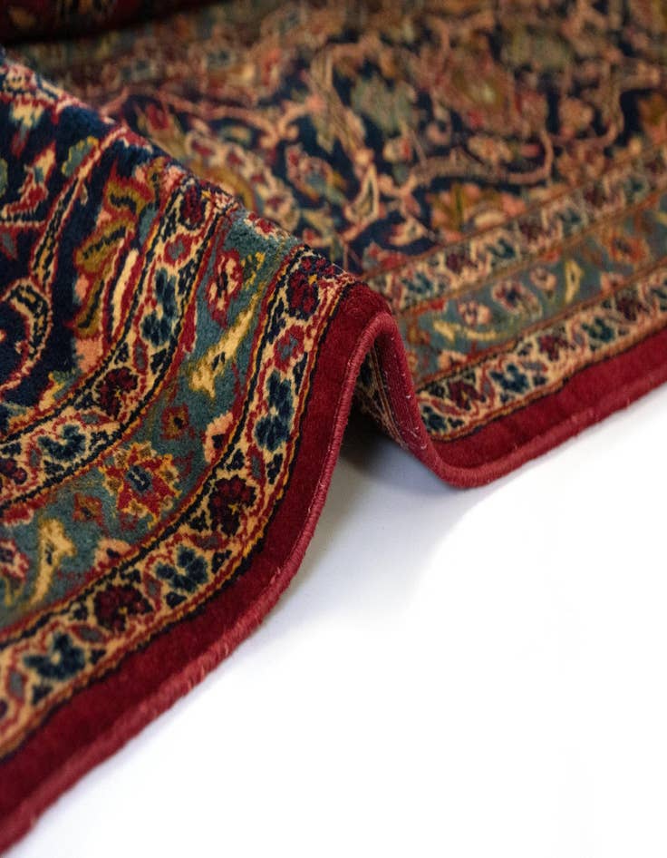 Detail image of  8' 2 x 12' 3  Hand Knotted Kashan Persian Rug