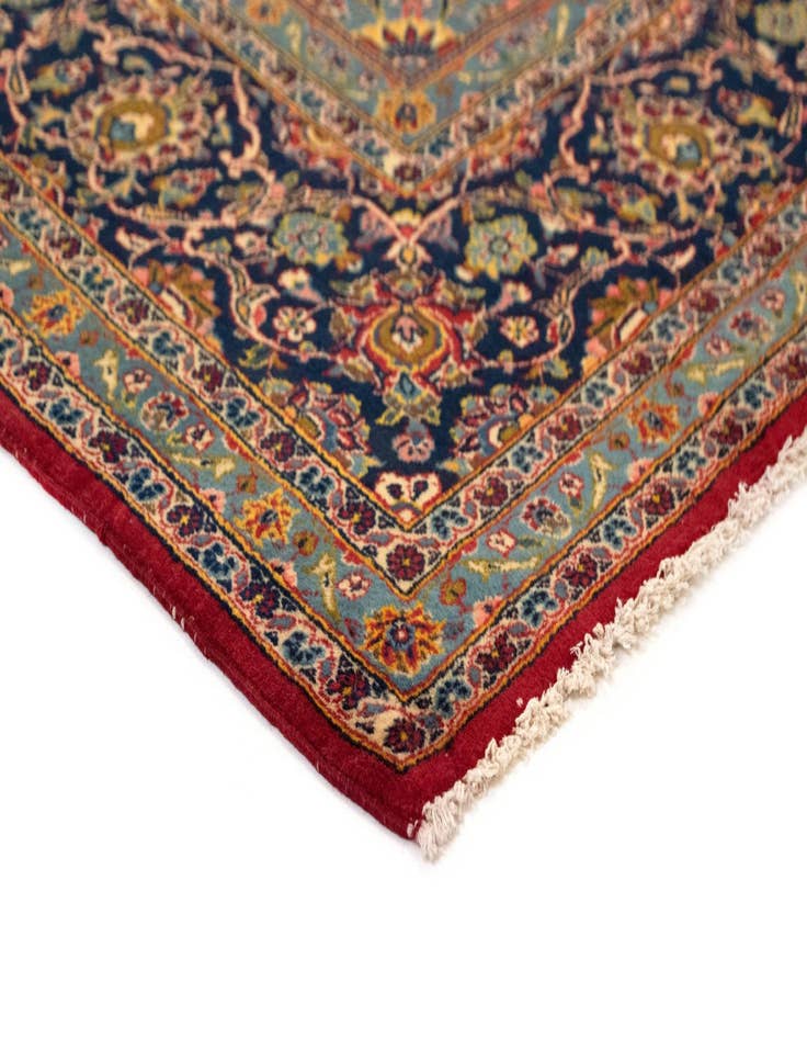 Detail image of  8' 2 x 12' 3  Hand Knotted Kashan Persian Rug