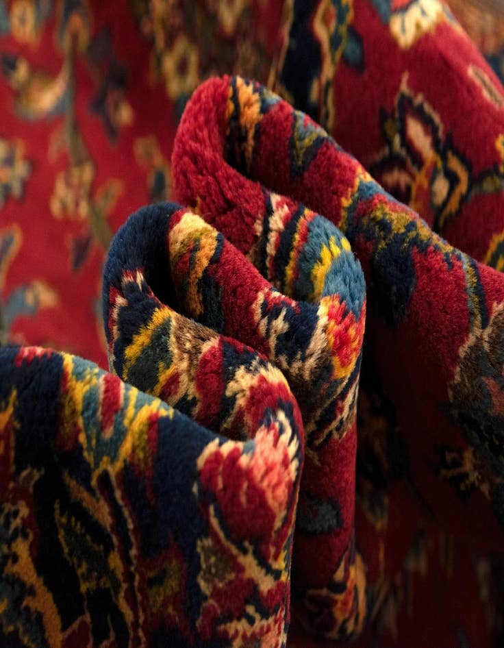 Detail image of  8' 2 x 12' 3  Hand Knotted Kashan Persian Rug