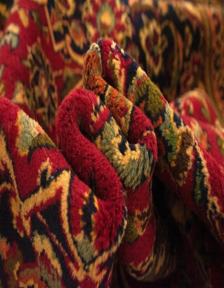 Detail image of  8' 3 x 11' 4  Hand Knotted Kashan Persian Rug