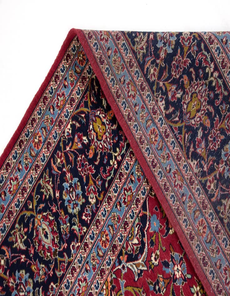 Detail image of  9' 9 x 13' 1  Hand Knotted Kashan Persian Wool Rug