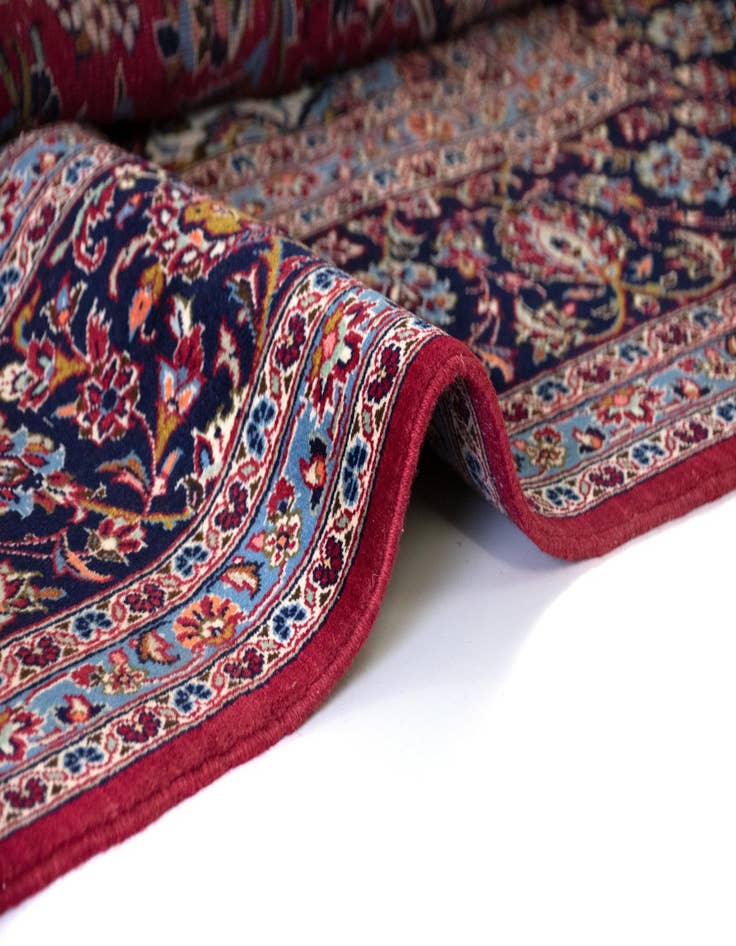 Detail image of  9' 9 x 13' 1  Hand Knotted Kashan Persian Wool Rug