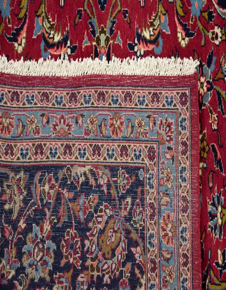 Detail image of  9' 9 x 13' 1  Hand Knotted Kashan Persian Wool Rug