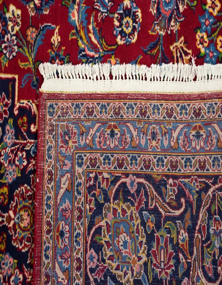 Detail image of  9' 9 x 14' 1  Hand Knotted Kashan Persian Wool Rug