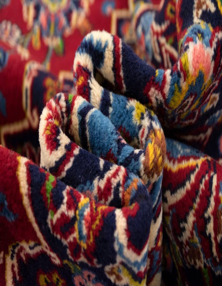 Detail image of  9' 9 x 14' 1  Hand Knotted Kashan Persian Wool Rug