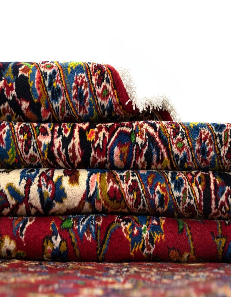 Detail image of  9' 10 x 13' 2  Hand Knotted Kashan Persian Wool Rug