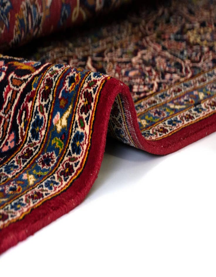 Detail image of  9' 10 x 13' 2  Hand Knotted Kashan Persian Wool Rug