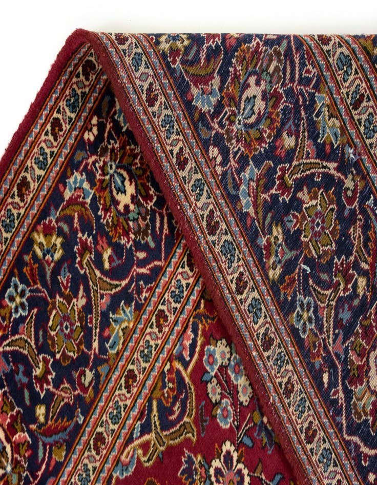 Detail image of  6' 5 x 10' 6  Hand Knotted Kashan Persian Wool Rug