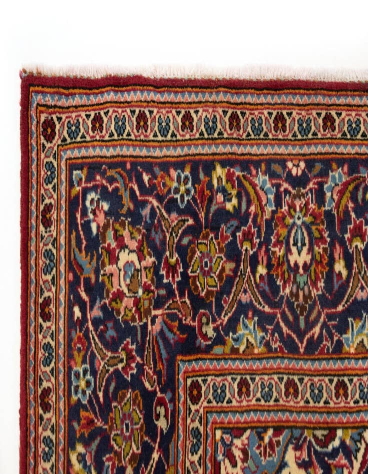 Detail image of  6' 5 x 10' 6  Hand Knotted Kashan Persian Wool Rug