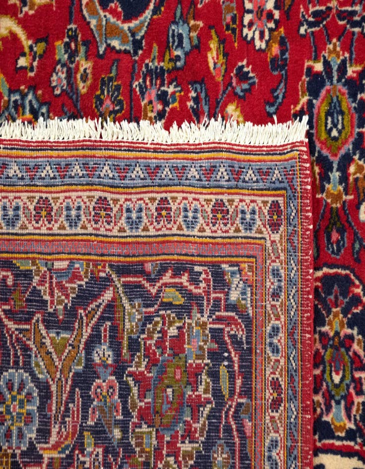 Detail image of  6' 6 x 9' 10 Kashan Wool Rug