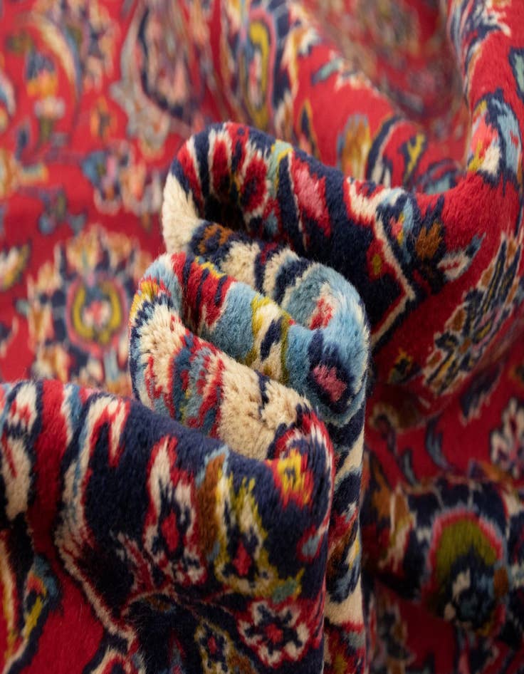 Detail image of  6' 6 x 9' 10 Kashan Wool Rug