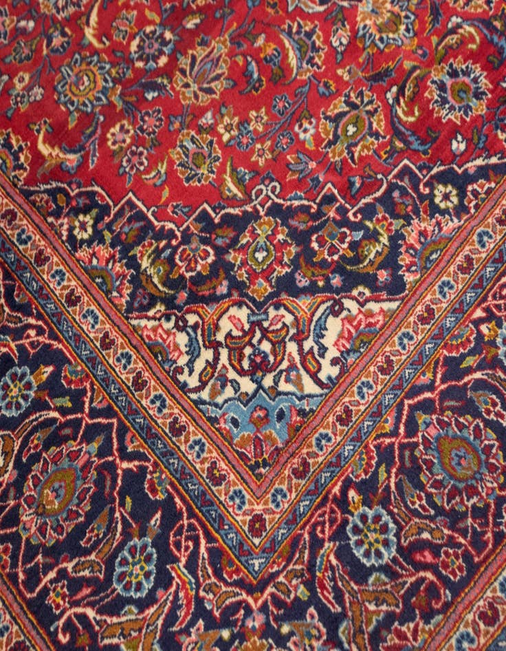 Detail image of  6' 6 x 9' 10 Kashan Wool Rug
