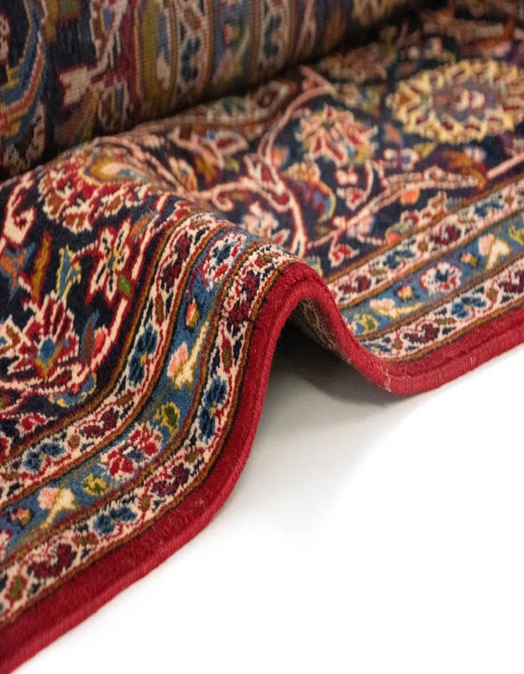 Detail image of  9' 11 x 15' 9  Hand Knotted Kashan Persian Rug