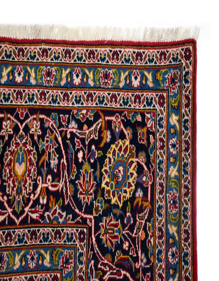 Detail image of  9' 11 x 15' 9  Hand Knotted Kashan Persian Rug