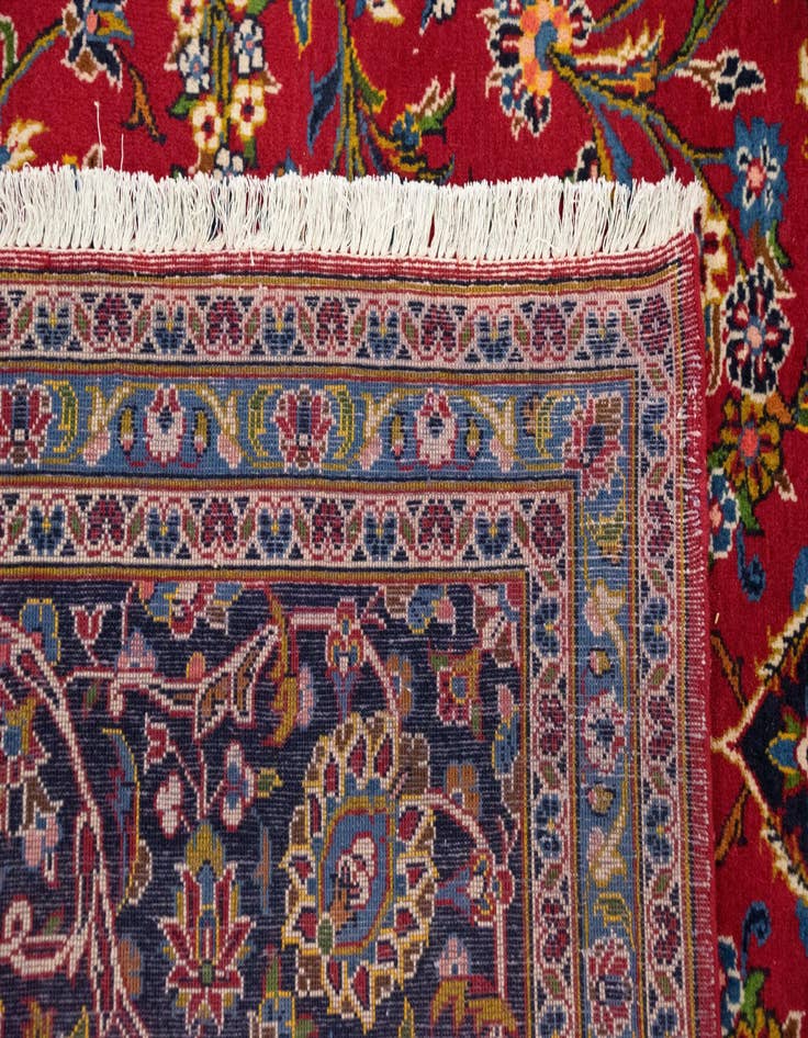 Detail image of  9' 11 x 15' 9  Hand Knotted Kashan Persian Rug