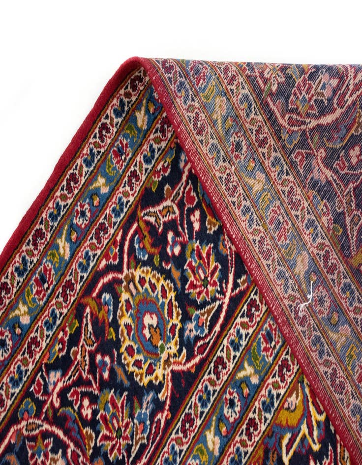 Detail image of  9' 11 x 15' 9  Hand Knotted Kashan Persian Rug