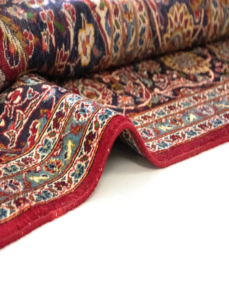 Detail image of  10' x 13' 10  Hand Knotted Kashan Persian Rug