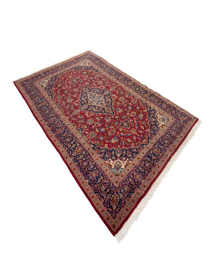 Detail image of  7' 10 x 11' 7  Hand Knotted Kashan Persian Rug