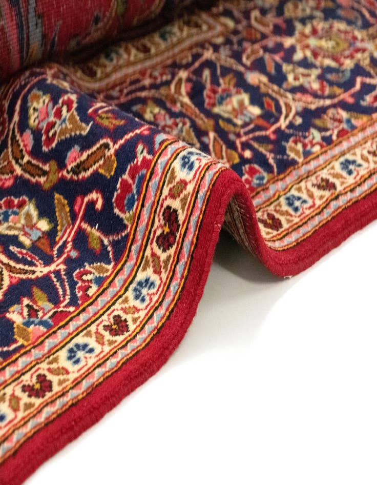 Detail image of  7' 10 x 11' 7  Hand Knotted Kashan Persian Rug