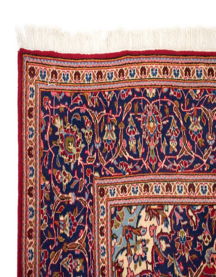 Detail image of  7' 10 x 11' 7  Hand Knotted Kashan Persian Rug