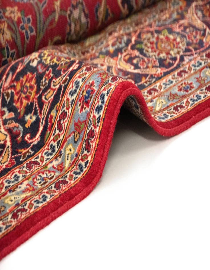 Detail image of  8' x 11' 7  Hand Knotted Kashan Persian Wool Rug