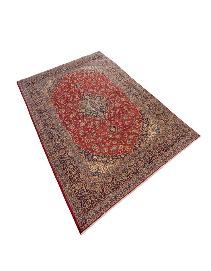 Detail image of  8' 1 x 11' 6 Kashan Wool Rug