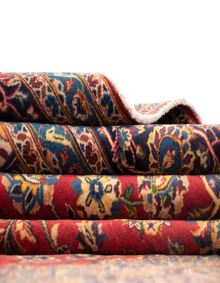 Detail image of  8' 1 x 11' 6 Kashan Wool Rug