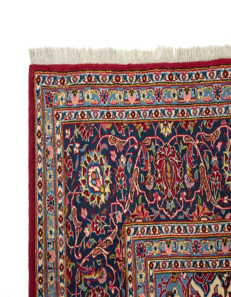 Detail image of  8' 1 x 11' 6  Hand Knotted Kashan Persian Rug