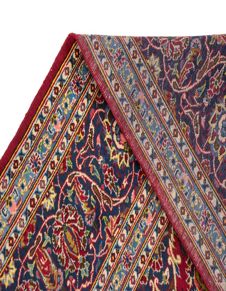 Detail image of  8' 1 x 11' 6  Hand Knotted Kashan Persian Rug