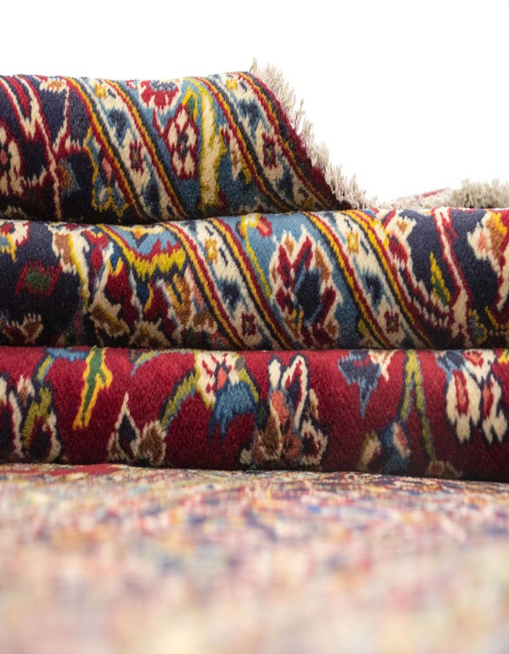 Detail image of  8' 1 x 11' 4  Hand Knotted Kashan Persian Rug