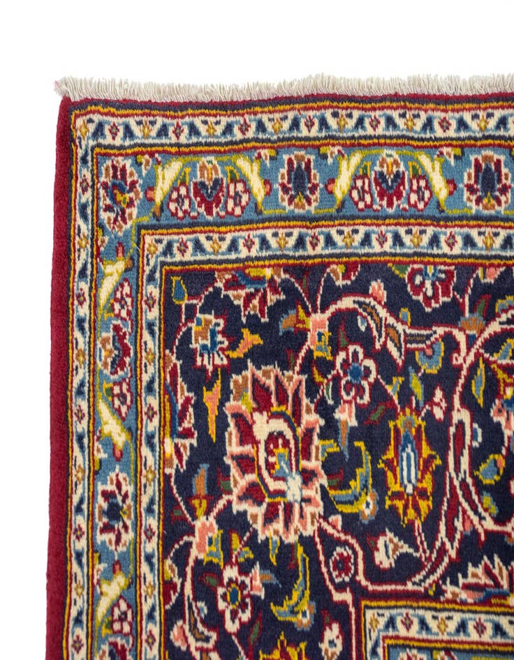 Detail image of  8' 1 x 11' 4  Hand Knotted Kashan Persian Rug