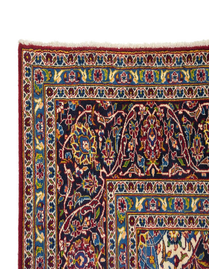 Detail image of  8' 2 x 11' 5  Hand Knotted Kashan Persian Wool Rug