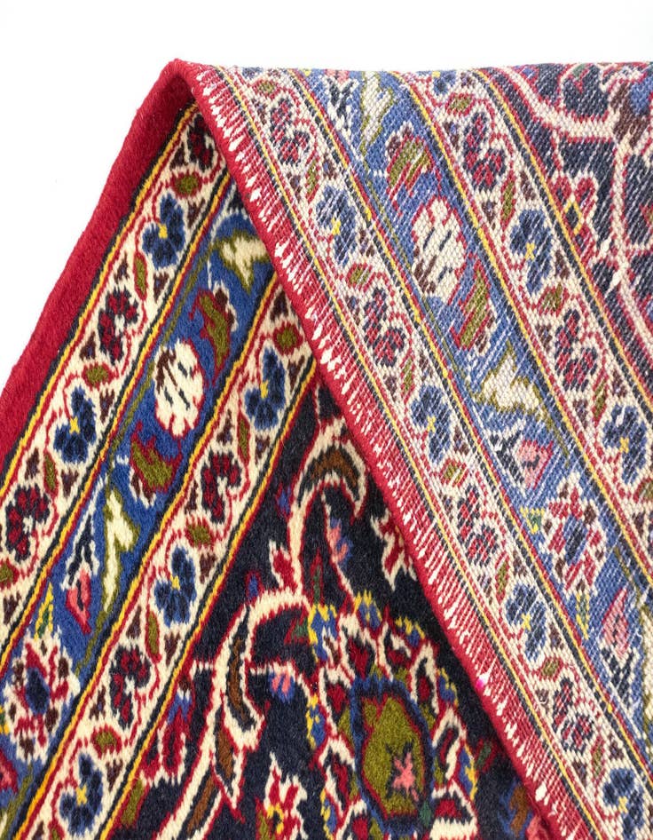 Detail image of  9' 9 x 13' 5  Hand Knotted Kashan Persian Rug