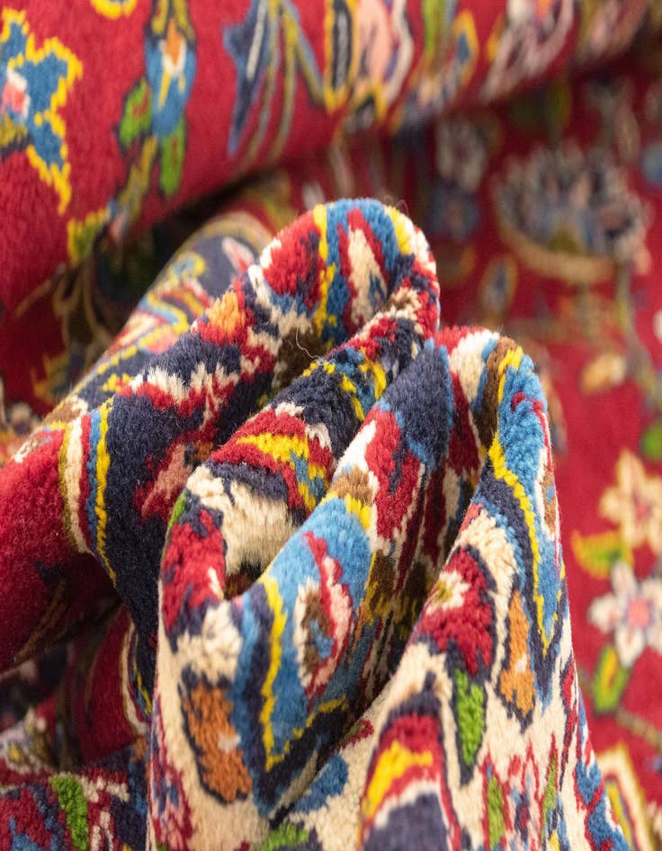 Detail image of  10' x 13' 1  Hand Knotted Kashan Persian Wool Rug