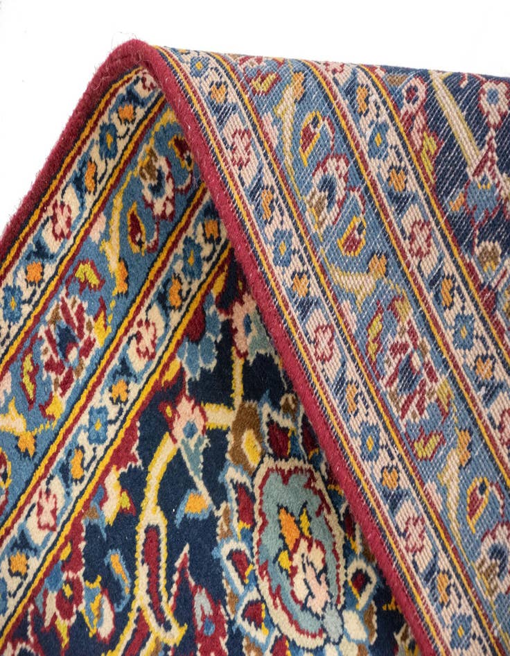 Detail image of  9' 2 x 12' 6  Hand Knotted Kashan Persian Rug
