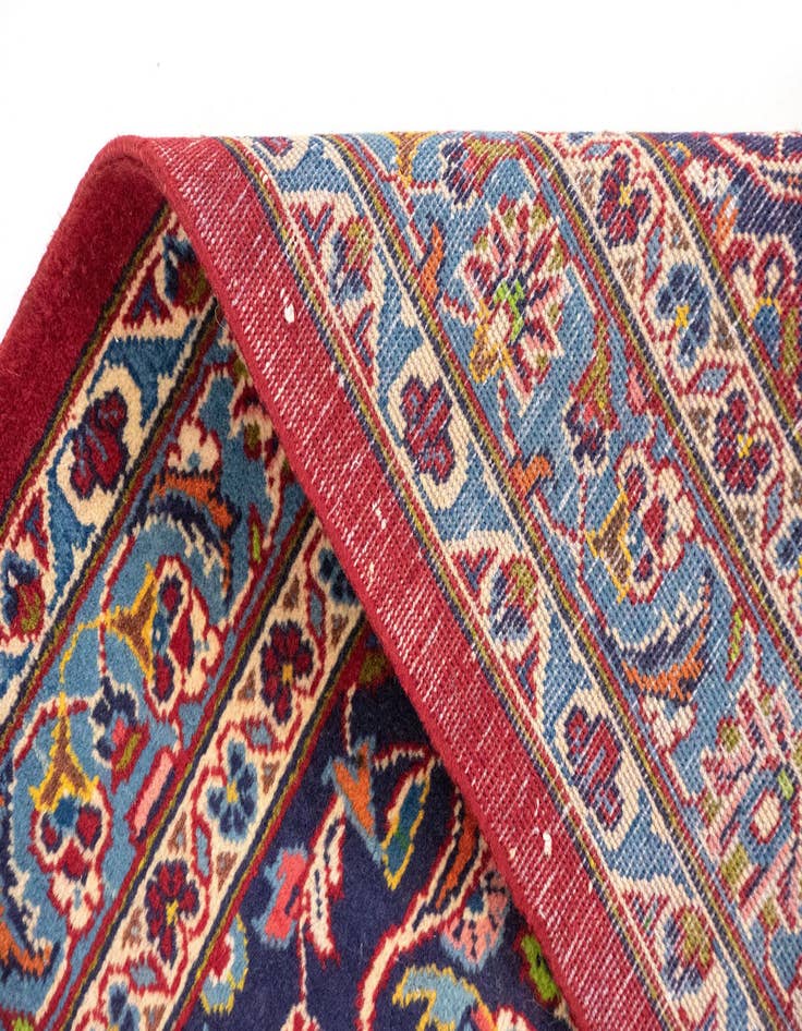 Detail image of  10' 6 x 13' 7  Hand Knotted Kashan Persian Rug