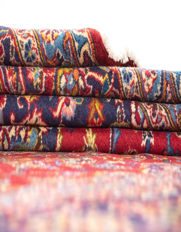 Detail image of  10' 6 x 13' 7  Hand Knotted Kashan Persian Rug