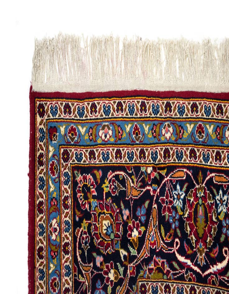 Detail image of  9' 5 x 13' 4  Hand Knotted Kashan Persian Wool Rug