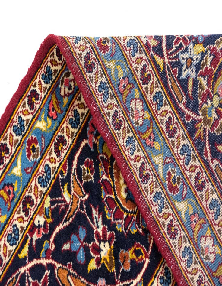 Detail image of  9' 5 x 13' 4  Hand Knotted Kashan Persian Wool Rug