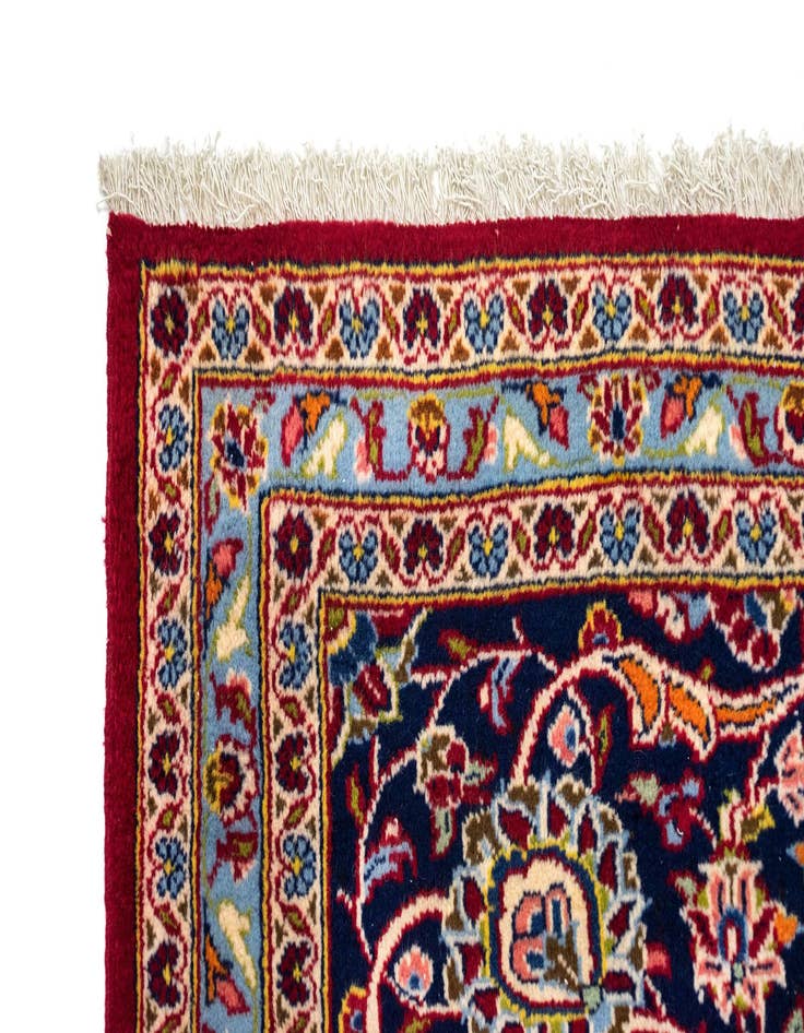 Detail image of  9' 11 x 13' 4  Hand Knotted Kashan Persian Wool Rug