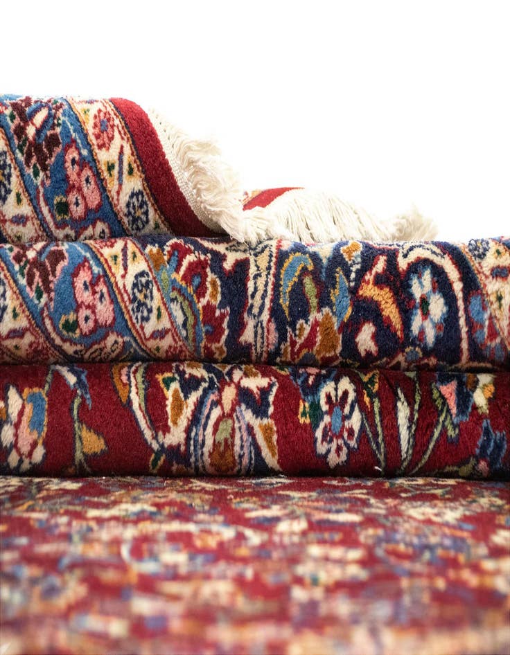 Detail image of  9' 8 x 13' 3  Hand Knotted Kashan Persian Wool Rug