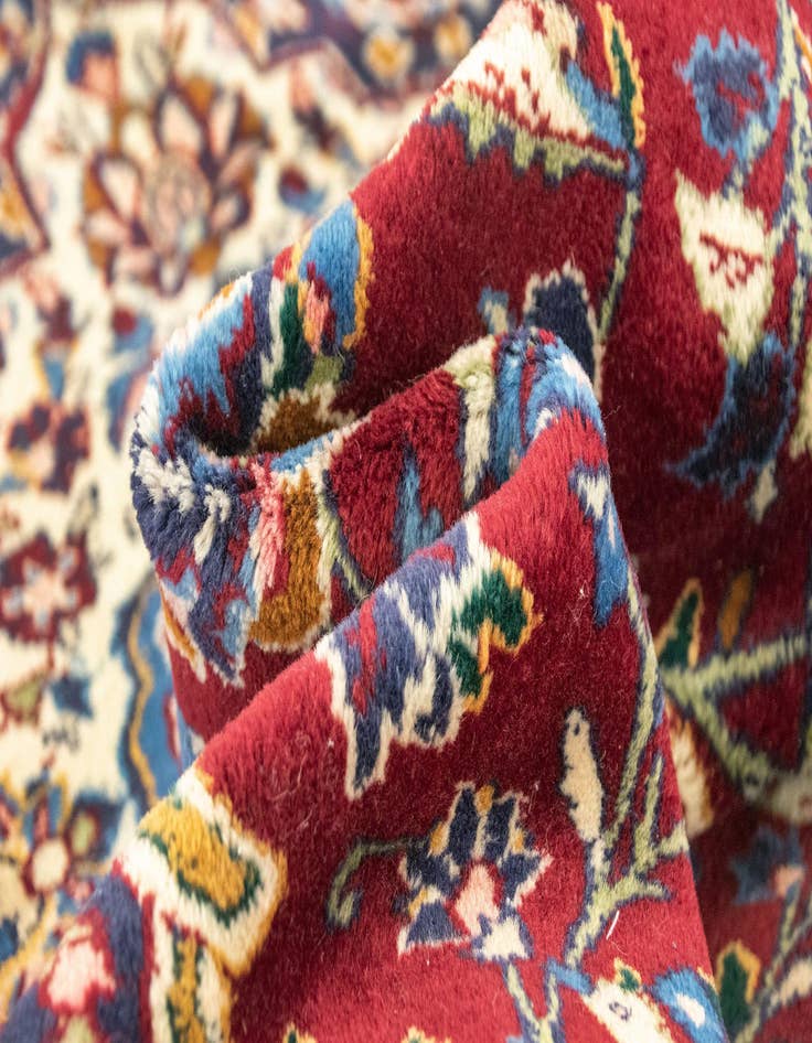 Detail image of  9' 8 x 13' 3  Hand Knotted Kashan Persian Wool Rug
