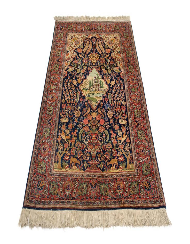 Detail image of  4' 4 x 6' 10  Hand Knotted Kashan Persian Rug