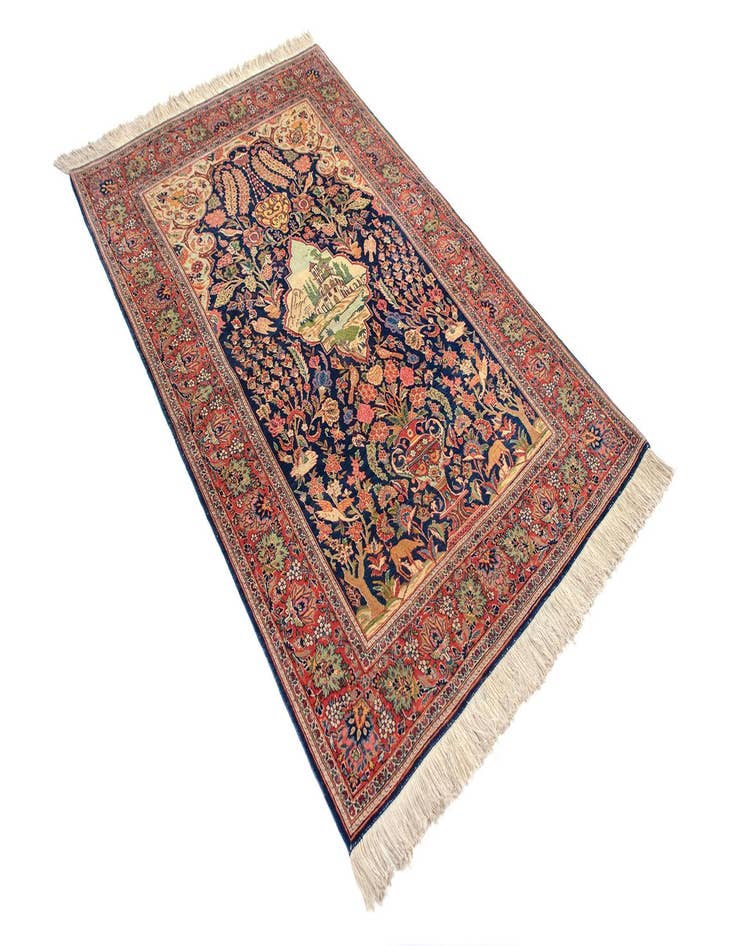 Detail image of  4' 4 x 6' 10  Hand Knotted Kashan Persian Rug