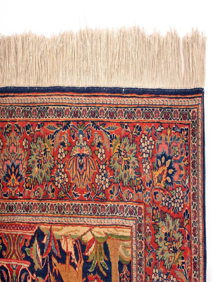 Detail image of  4' 4 x 6' 10  Hand Knotted Kashan Persian Rug