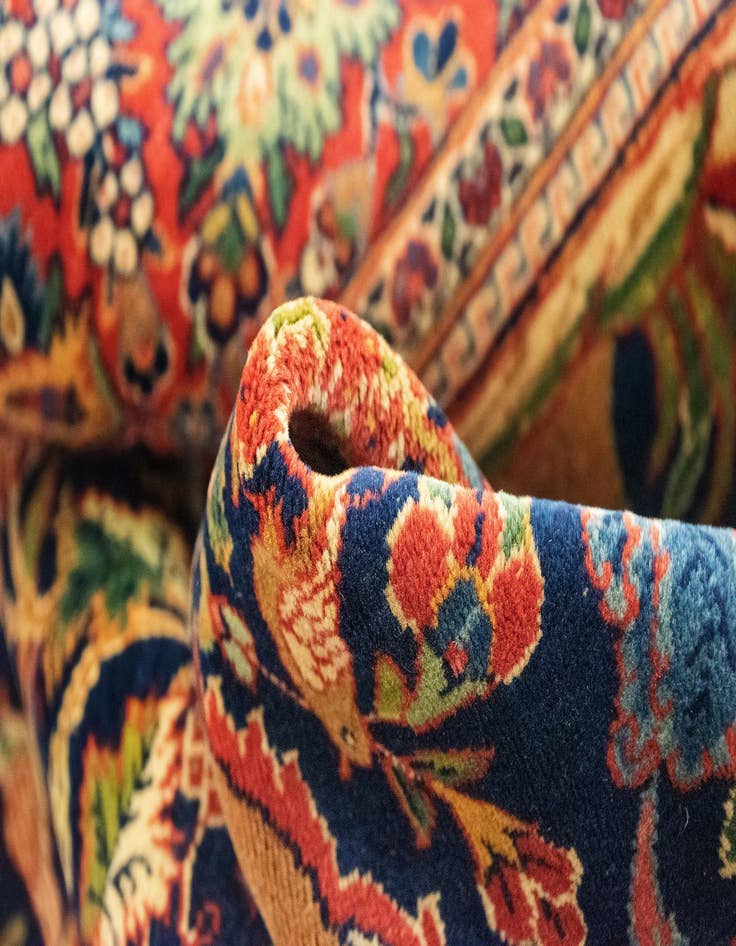 Detail image of  4' 4 x 6' 10  Hand Knotted Kashan Persian Rug